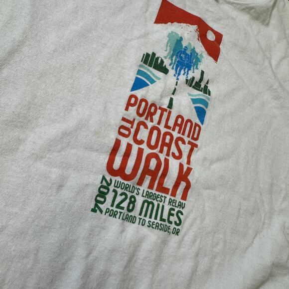Vintage Nike Marathon Race Shirt Portland To Coast Walk 2004 Seaside OR Relay L - Picture 2 of 6